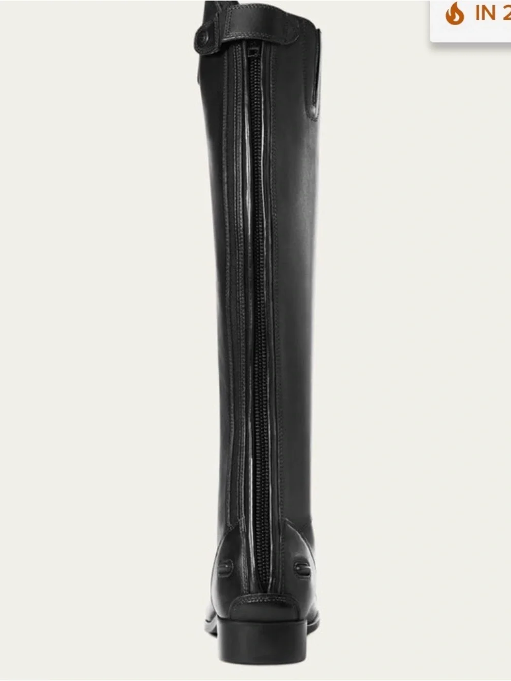 *New*Ariat Equestrian Women’s Tall Lace-Front Field Riding Boots - Black Leather